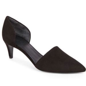 Vince black Aurelian black suede kitten heels size 7.5 37.5 Italy